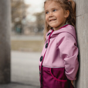 Laste softshell jope "Sled Friends" roosa
