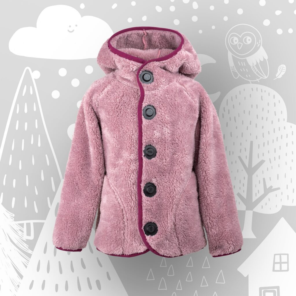 Magnetnööpidega teddyfliis "Cotton Candy"
