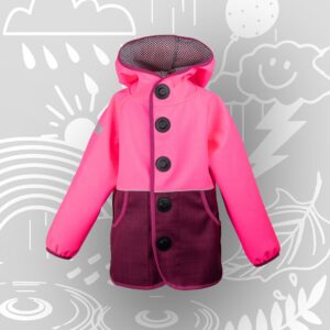 Laste ilmastikukindel softshell jope "Sun Dance" - roosa